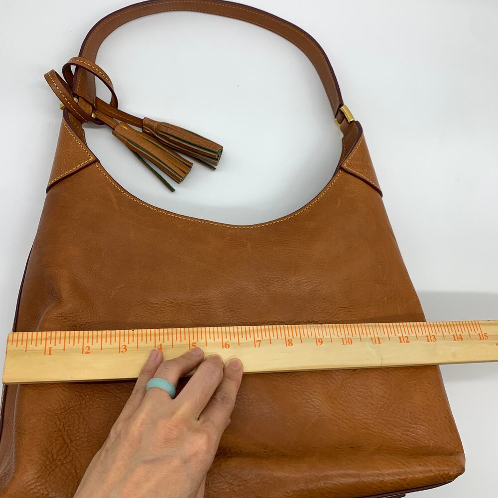 Dooney & Bourke Hobo Shoulder Bag Florentine Leather Womens Natural Purse - Picture 5 of 16